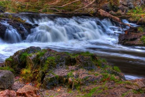 Beautiful river waterfall Stock Photos