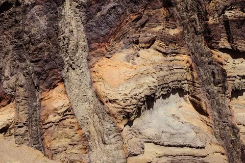 Beautiful rock texture pattern, Madeira Stock Photos