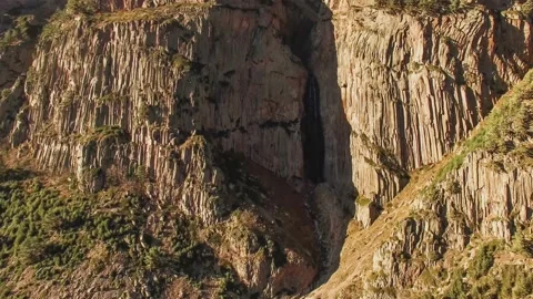 Beautiful rocks in a mountain gorge Stock Footage 148400850