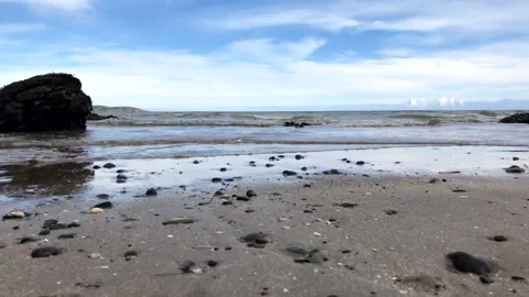 Beautiful rocky beach with waves	 Stock Footage 149321705