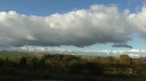 Beautiful rolling cloud formation above the Hampshire countryside Stock Footage 920529
