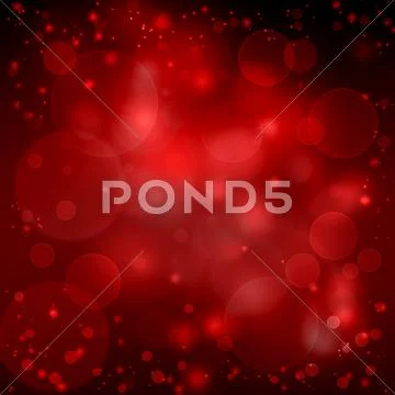 Beautiful romantic red bokeh background Stock Illustration