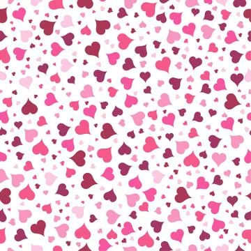 Beautiful romantic seamless pattern with hearts Иллюстрация