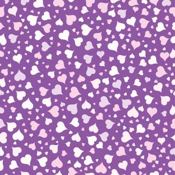 Beautiful romantic seamless pattern with hearts Иллюстрация