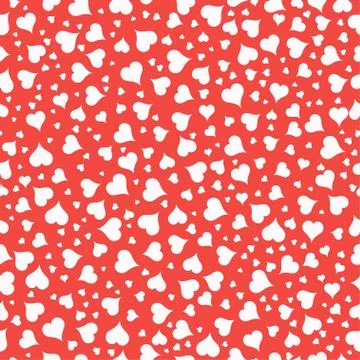 Beautiful romantic seamless pattern with hearts Иллюстрация