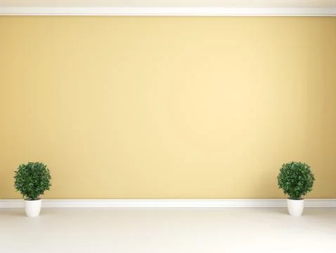 Beautiful room, Empty room , Modern bright interior. 3D rendering Stock Illustration