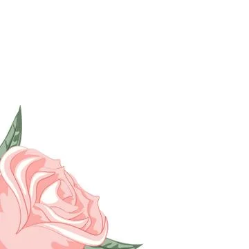 Beautiful rose frame for dedication	 Stock Illustration