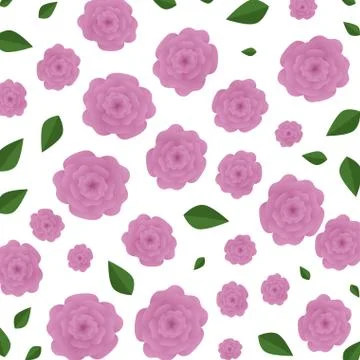 Beautiful roses with leafs pattern background 스톡 일러스트
