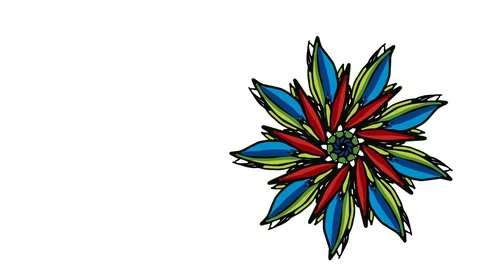 Beautiful rotating and moving flower from left to right. Spinning daisy Stock Footage 129259487