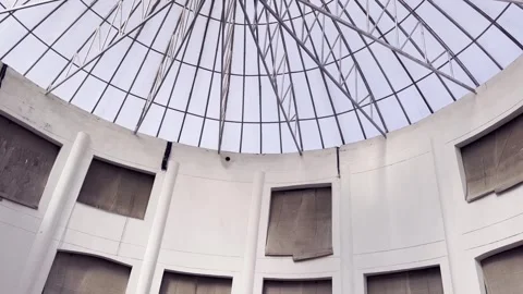 Beautiful Round Shaped Rooftop Featuring Modern Architectural Design Video stock 329178381