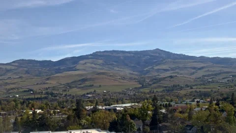 Beautiful Rural Mountain Range With Blue Skies Stock Footage 154385659