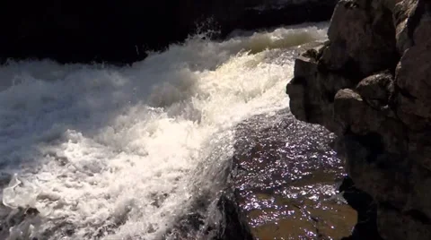Beautiful Rushing Waterfall 3 Stock Footage 36542346