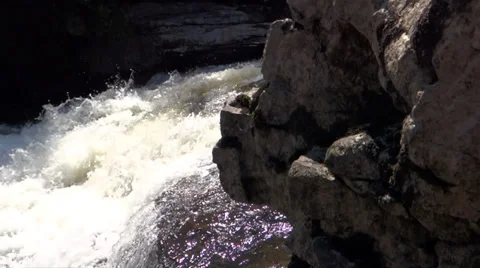 Beautiful Rushing Waterfall 4 Stock Footage 36542347