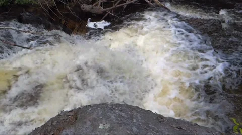 Beautiful Rushing Waterfall 6 Stock Footage 36542363