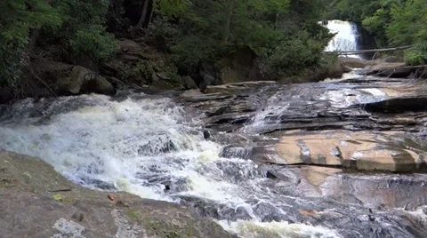 Beautiful Rushing Waterfall 8 Stock Footage 36542381