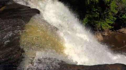Beautiful Rushing Waterfall 9 Stock Footage 36542384