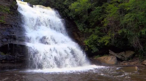 Beautiful Rushing Waterfall Stock Footage 36542387