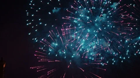 Beautiful salute lights Stock Footage 110433957