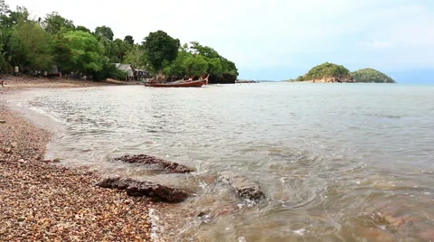 Beautiful sand beach. Stock Footage 64144496