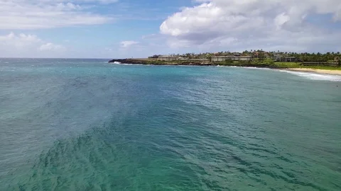 Beautiful sand beach, Hawaii Stock Footage 105886121