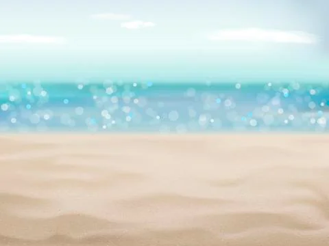 Beautiful sand of beach scene background Stock Illustration