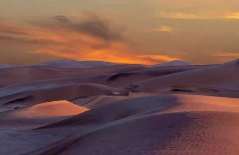 Beautiful sand dunes and dramatic skyin the Namib  desert Stock Photos