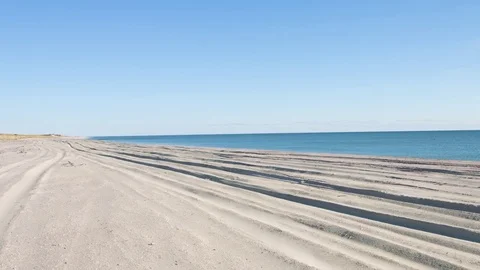 Beautiful Sandy Beach Video stock 75178453