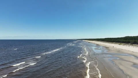 Beautiful sandy beach Stock Footage 271354760