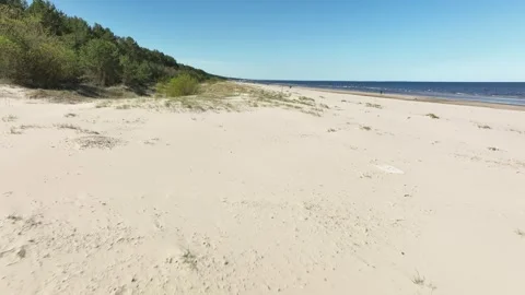 Beautiful sandy beach Stock Footage 271354855
