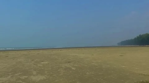 Beautiful sandy beach Stock Footage 297347704
