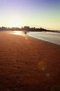 Beautiful sandy beach Stock Photos