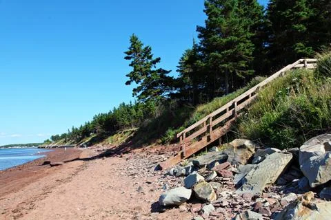 Beautiful sandy beach Stock Photos