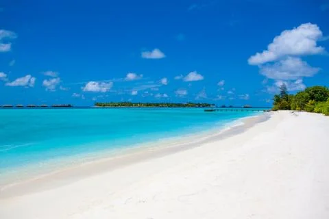 Beautiful sandy beach Stock Photos