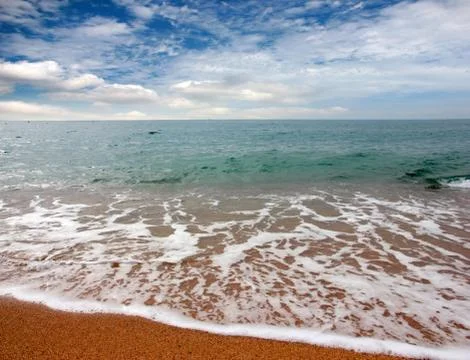 Beautiful sandy beach Stock Photos