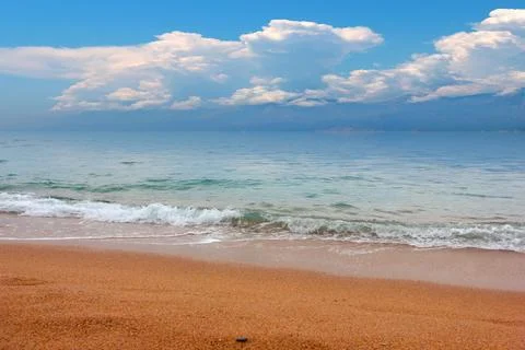 A beautiful sandy beach 스톡 사진