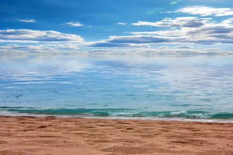 A beautiful sandy beach Stock Photos