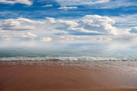 A beautiful sandy beach Stockfoto's