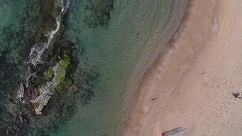 Beautiful sandy beach with rocks Stock Footage 172542040