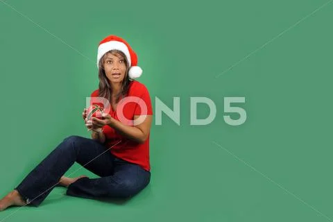 Beautiful santa's helper (3) Stock Photos