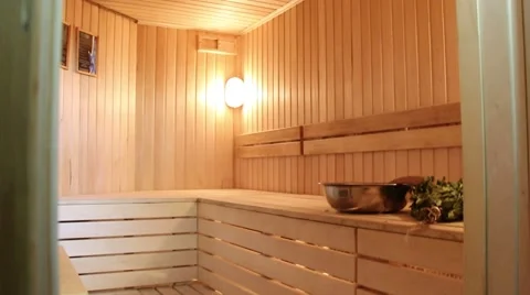 Beautiful sauna camera moves from the floor and up 스톡 동영상 47833681