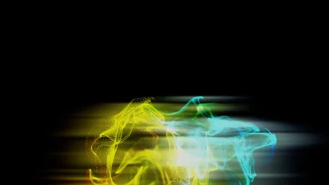 Beautiful scattering abstract particles. 4K background. Stock Footage 129994489