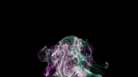 Beautiful scattering abstract particles. 4K background. Stock Footage 129994620