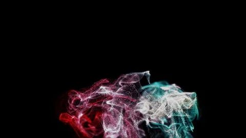 Beautiful scattering abstract particles. 4K background. Stock Footage 129994751