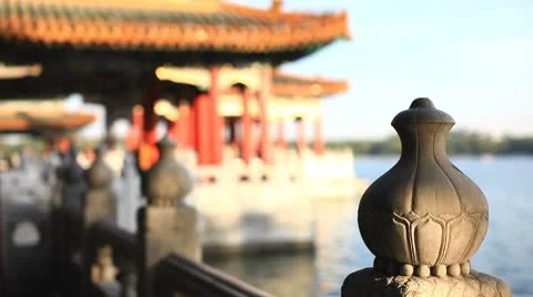 Beautiful Scene of Beijing: Beihai Park Stock Footage
