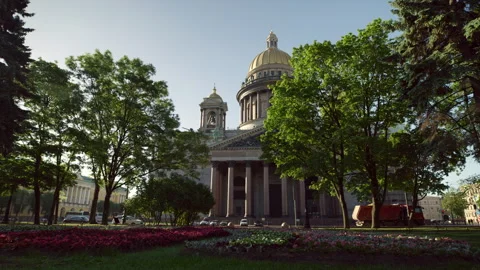 Beautiful Scene Capturing The Iconic Cathedral In Saint Petersburg, Russia, Vidéo 294279352