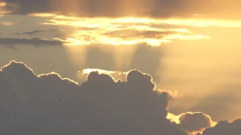 Beautiful scene of clouds in the sky at sunset Stock Footage 85778128