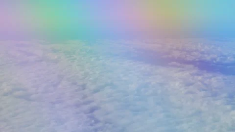 A beautiful scene of ethereal rainbow clouds creates a surreal and dreamy Stock Footage 278239788