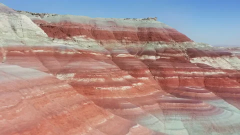 Beautiful scene from red planet Mars in bright orange and cooper colors, USA 4K 스톡 동영상 165638635