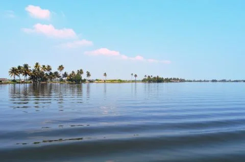 Beautiful scenery of backwaters Stock Photos