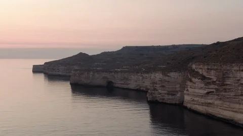 Beautiful Scenery at Dingli Cliffs, Malta Stock Footage 113155549